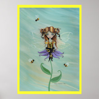 Lindo Poster de Fantasia da Fada Abelha Bumble Cap