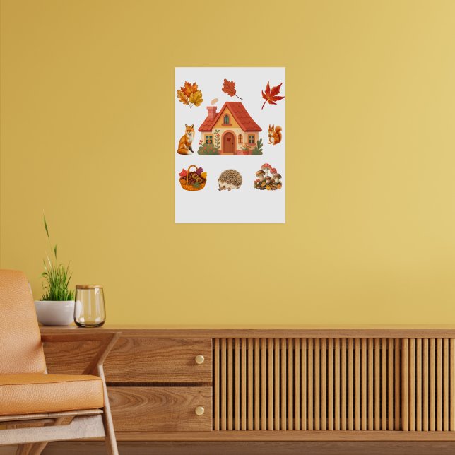 Lindo pôster para casa de outono.  (Sala de Estar 2)