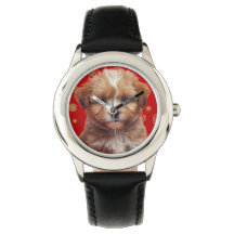 Lindo Relógio Infantil de Australian Shepherd