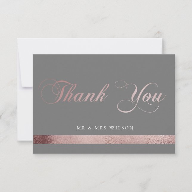 Lindo Rótulo Moderno | Cartão de Foto Obrigado (Frente)