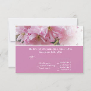 Lindo RSVP de casamento de primavera com flor de c