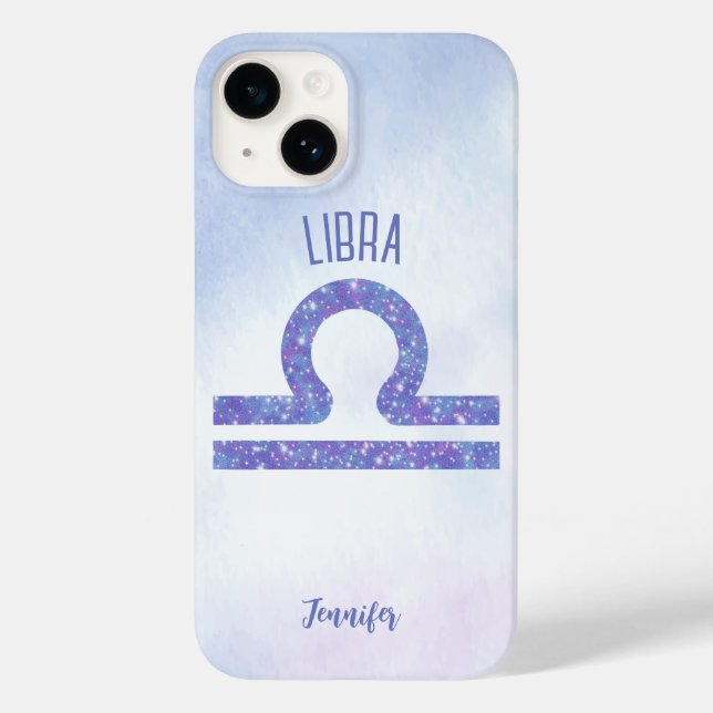 Lindo Símbolo de Astrologia Libra Roxo Personaliza (Verso)