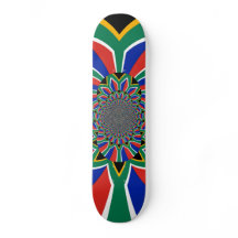 Lindo skateboard da bandeira da África do Sul
