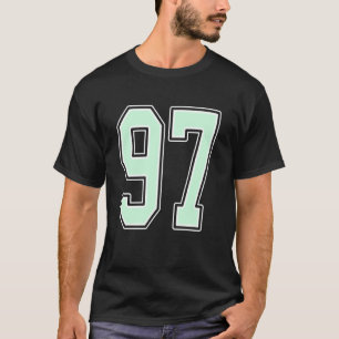 Lindo Uniforme Verde Menta Número 97 Camisa do Jog