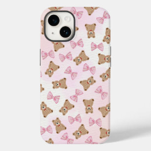 Lindo ursinho de pelúcia & Laço Funda iPhone 14 🧸