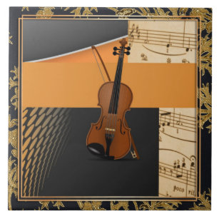 Lindo violino de abstrato musical