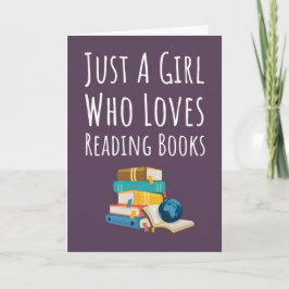 Lindos cartões de leitor de livro rosa para menina