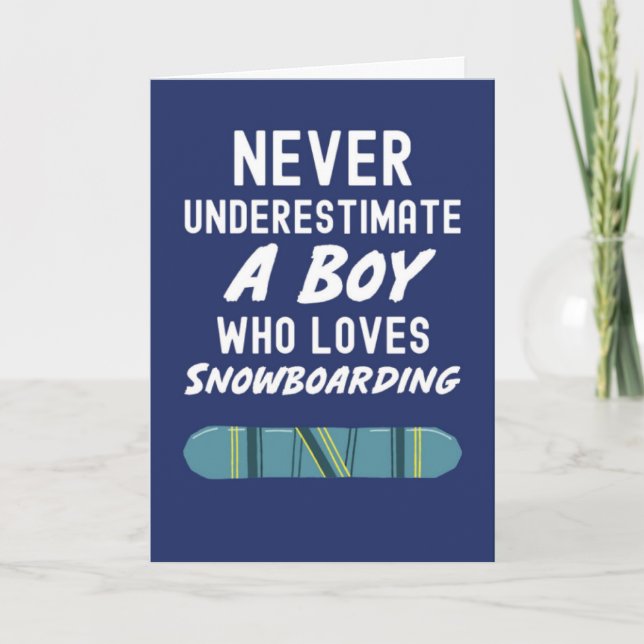 Lindos Cartões de Snowboarder Azul Marinho Para Me (Frente)