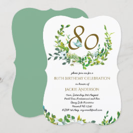 Lindos convites de aniversário para 80 de Wo/Man