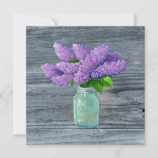 Lindos Lilases Em Rustic Mason Jar