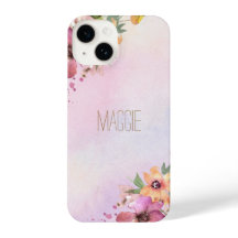 Lindos monogramas florais, lindos, cor-de-rosa