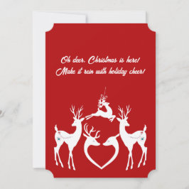 Lindos Renas de Natal Cartão de Ajuda do Papai Noe