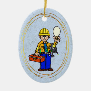 Lineman com Ornamento de Nomes Personalizados da G