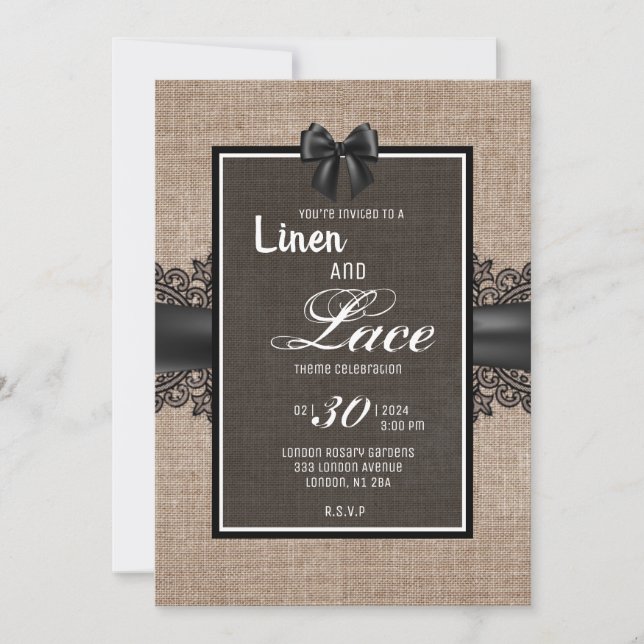 Linen e convite para rendas (Frente)
