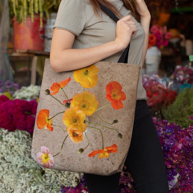 Linen Look Na moda Birthday Poppy Bolsa (Linen look poppy bag)