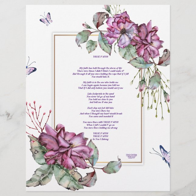 Linen Paper Personalizado Papel de carta "Verdadei (Frente)