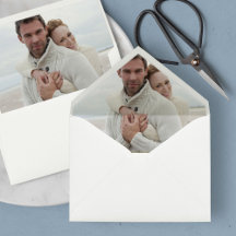 Liner de Envelope de Casamento Foto do casal