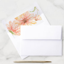 Liner de Envelope Floral Laranja e Amarelo