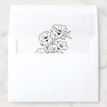 Liner de envelopes A7 Preto e Branco