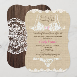 Lingerie chá chambalé-chambalé-chambaleira convite