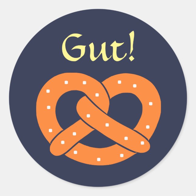 Língua Alemã "Bom"! Adesivo de Aprendizado de Idio (Frente)