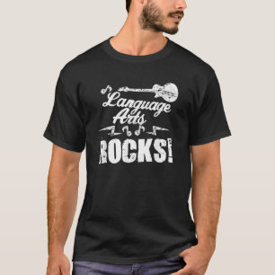 Língua Arts Rocks Camisa Da Escola Para Ruas De Pr
