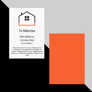 Língua espanhola de Cartões de visitas de Handyman