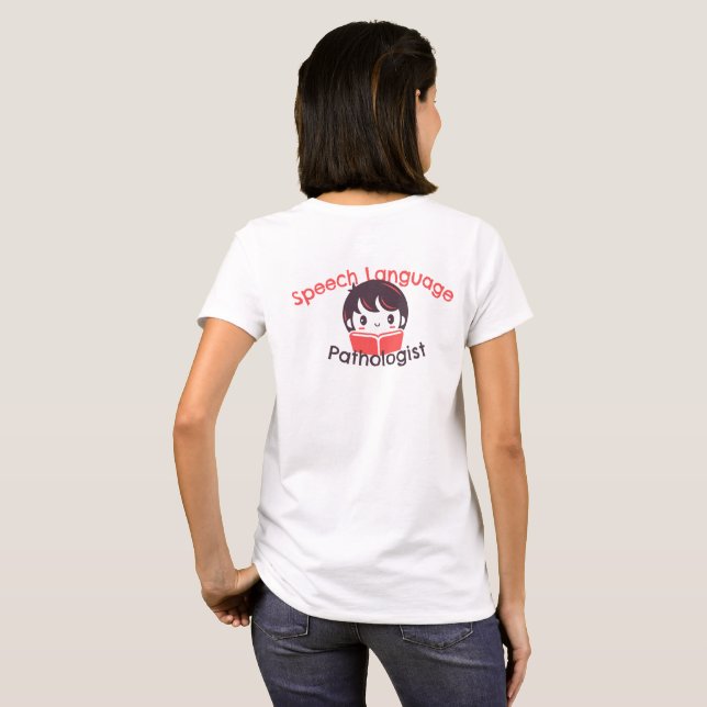 Língua falante Patologista Mulher Camiseta (Parte Traseira Completa)