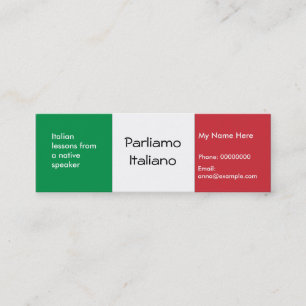 Língua italiana de ensino -- Cartões de propagan