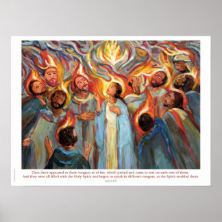 Línguas Pentecostes do Poster de Fogo