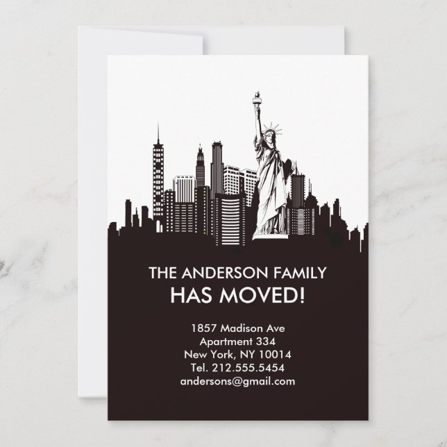 Linha anúncio movente do céu da Nova Iorque (Frente)