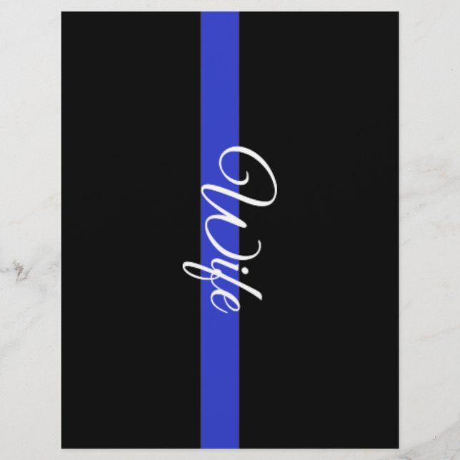 Linha Azul Fino: Esposa da Polícia (Frente)