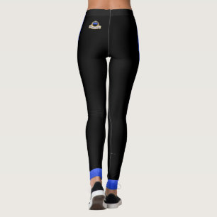 Linha Azul Fino - Leggings Azul De Crachá Wifey Fi