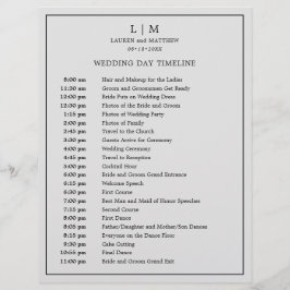 Linha Cronológica de Casamento de Monograma de Cin