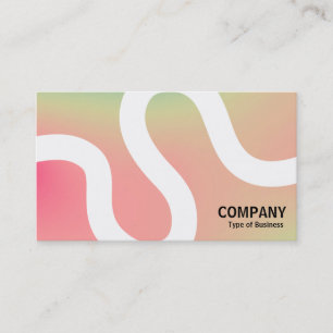 Linha Curvy 02a - Cartão de visita de Gradientes S