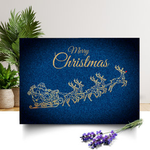 Linha de Arte a Ouro Moderno Cartão de Natal
