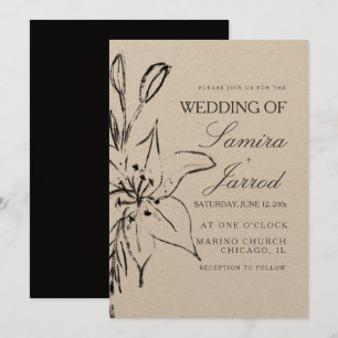 Linha de Arte em Tinta Floral Lírio Casamento Kraf