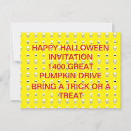 Linha De Caveiras - Convite De Halloween