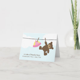 Linha de Fechamento do Bebê Obrigado Notas {rosa}