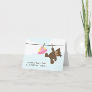 Linha de Fechamento do Bebê Obrigado Notas {rosa}