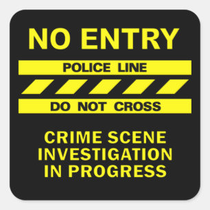 Linha de polícia etiquetas