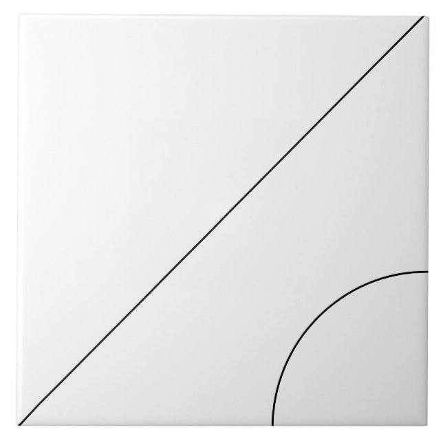 Linha Diagonal Preta Em Azulejo Branco (Frente)