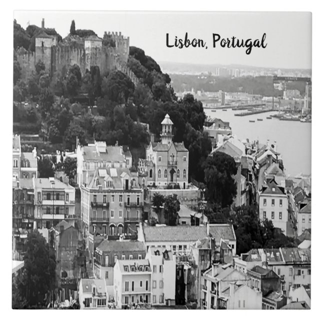 Linha do Céu Negro e Branco de Lisboa Portugal (Frente)
