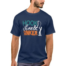 Linha do gancho e Sinker - camisa escura