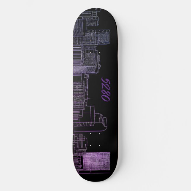 linha do horizonte de Denver 5280 skateboard (Frente)