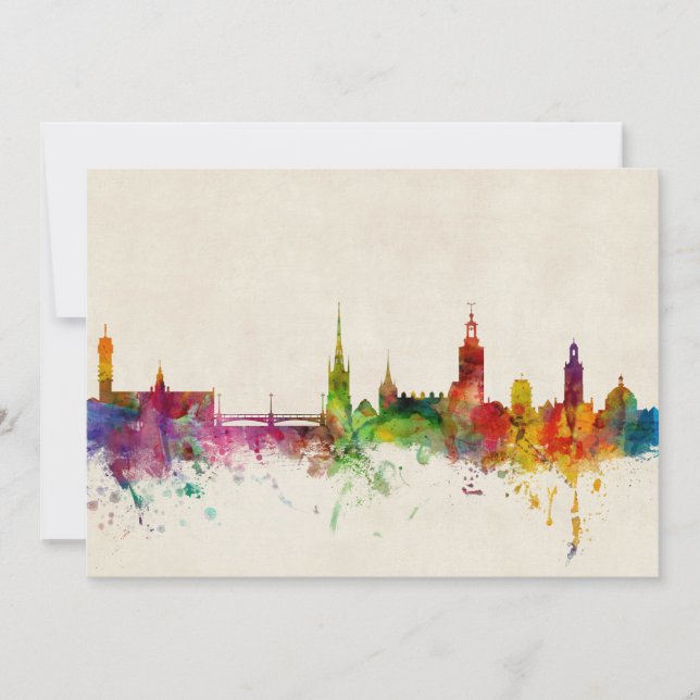 Linha do Skyline da Suecia de Estocolmo (Frente)