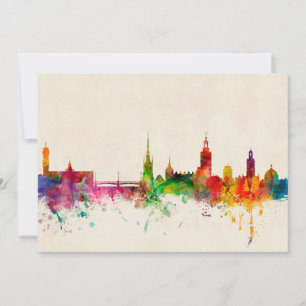 Linha do Skyline da Suecia de Estocolmo