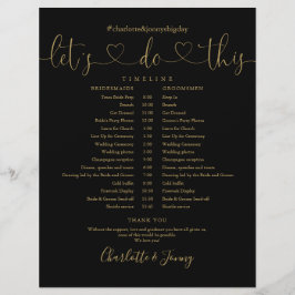 Linha do Tempo de Programação de Casamento de Scri