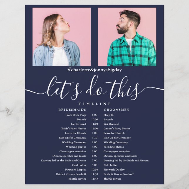 Linha do Tempo de Programação de Casamento de Scri (Frente)