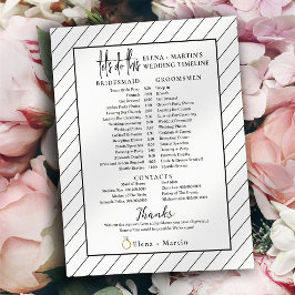 Linha do Tempo do Dia de Casamento do Script com L